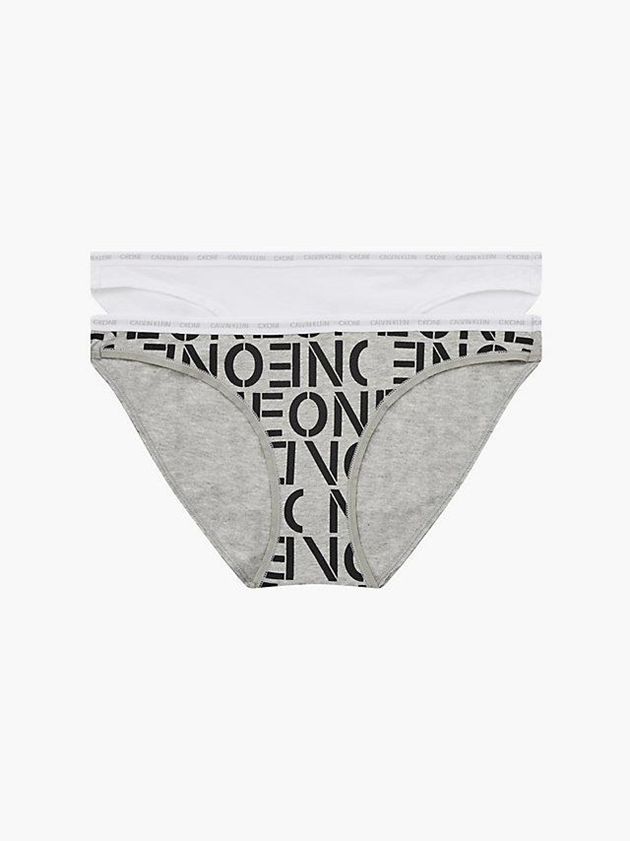 Calvin Klein USA 2 Pack Bikini - CK One Womens Briefs Grey 1903574-HB